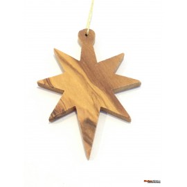 Olive Wood Christmas Decorations Star